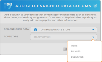 add optimized route stops