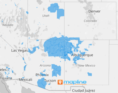 Map of U.S. Tribal census tracts 