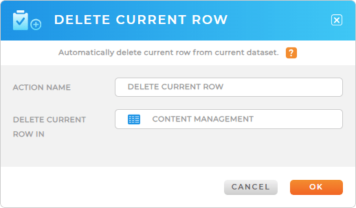 Workflows: Delete current row