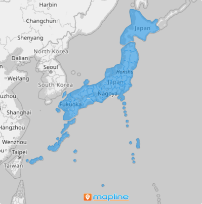 Map of Japan prefectures
