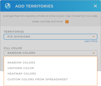 Color-code your Fiji Divisions territory map in seconds
