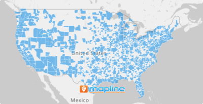 Map of  U.S. Core Based Statistical Areas