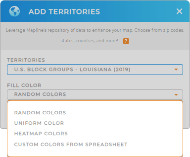Color-code your U.S. block groups territory map in seconds
